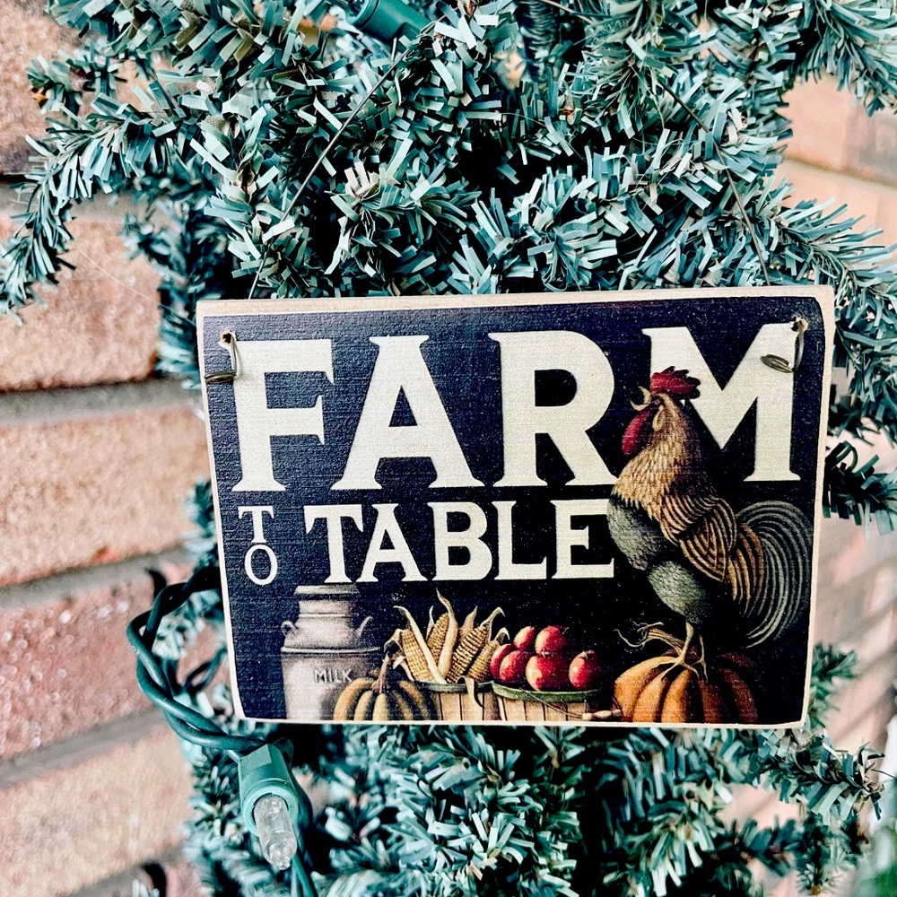 *Farm To Table Rooster Ornament